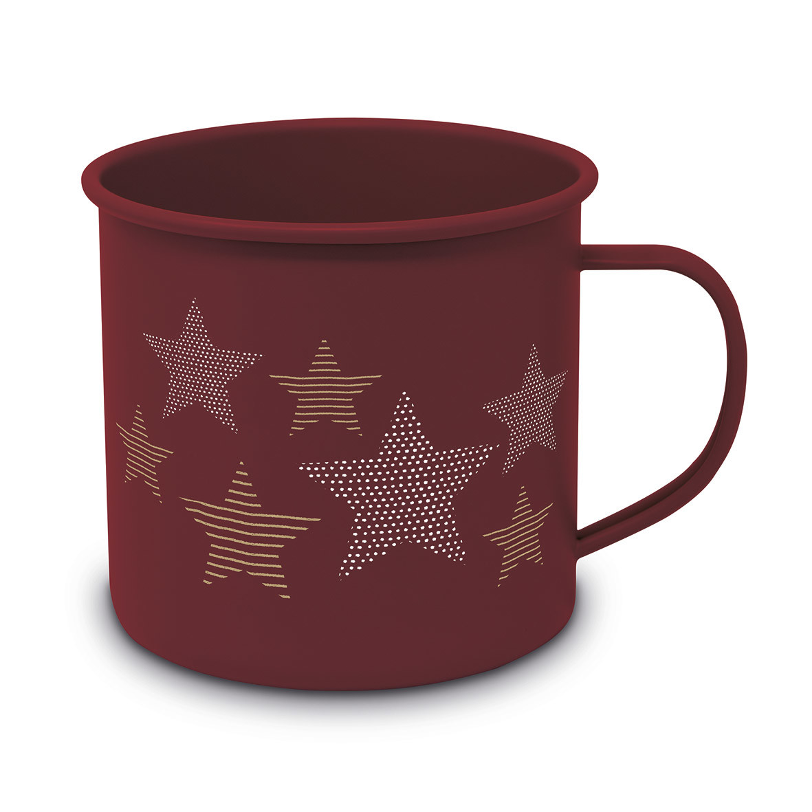 Pure Starlight bordeaux Happy Metal Mug Pure Starlight bordeaux Happy Metal Mug