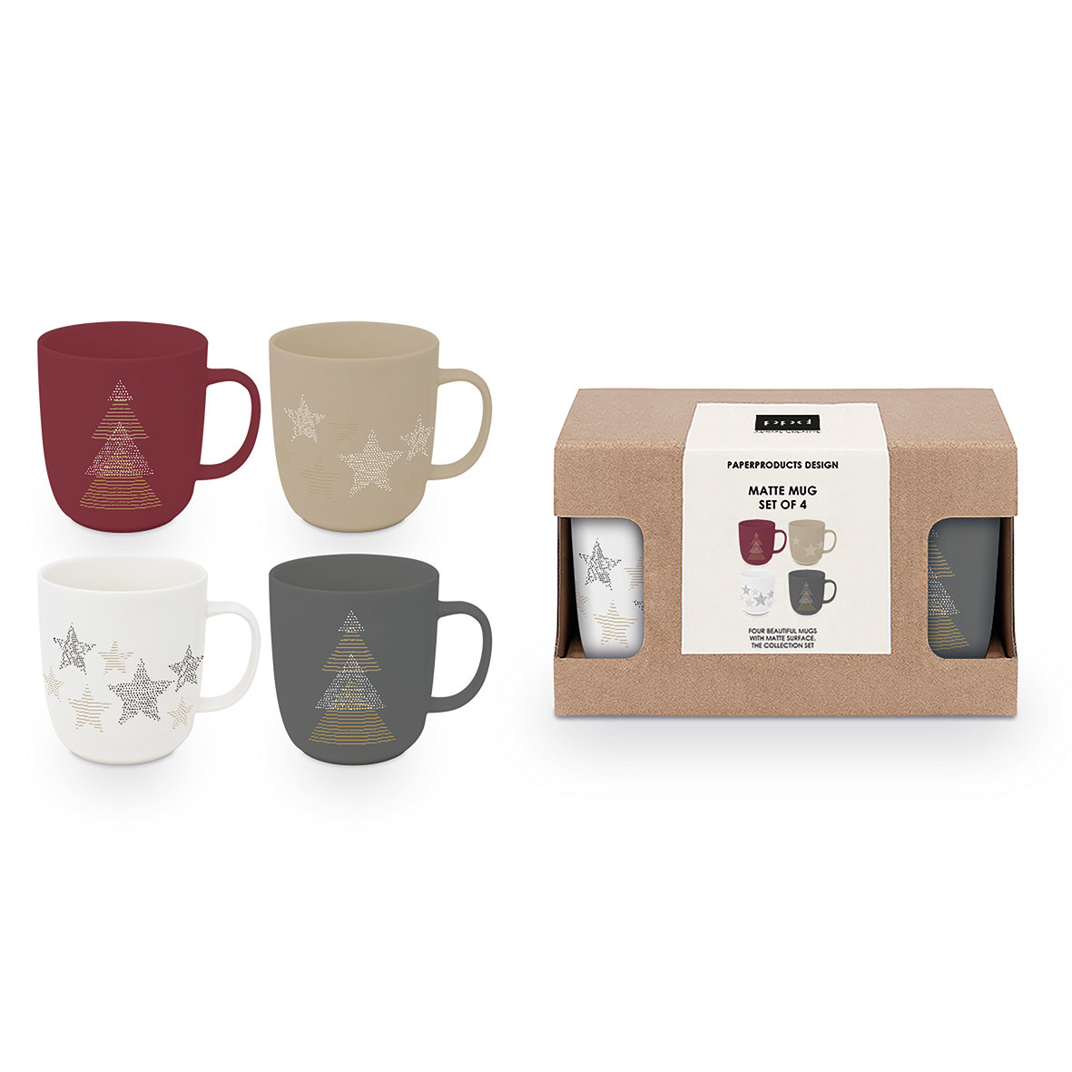 Pure Christmas&Starlight Matte Mug Set 4 Pure Christmas&Starlight Matte Mug Set 4