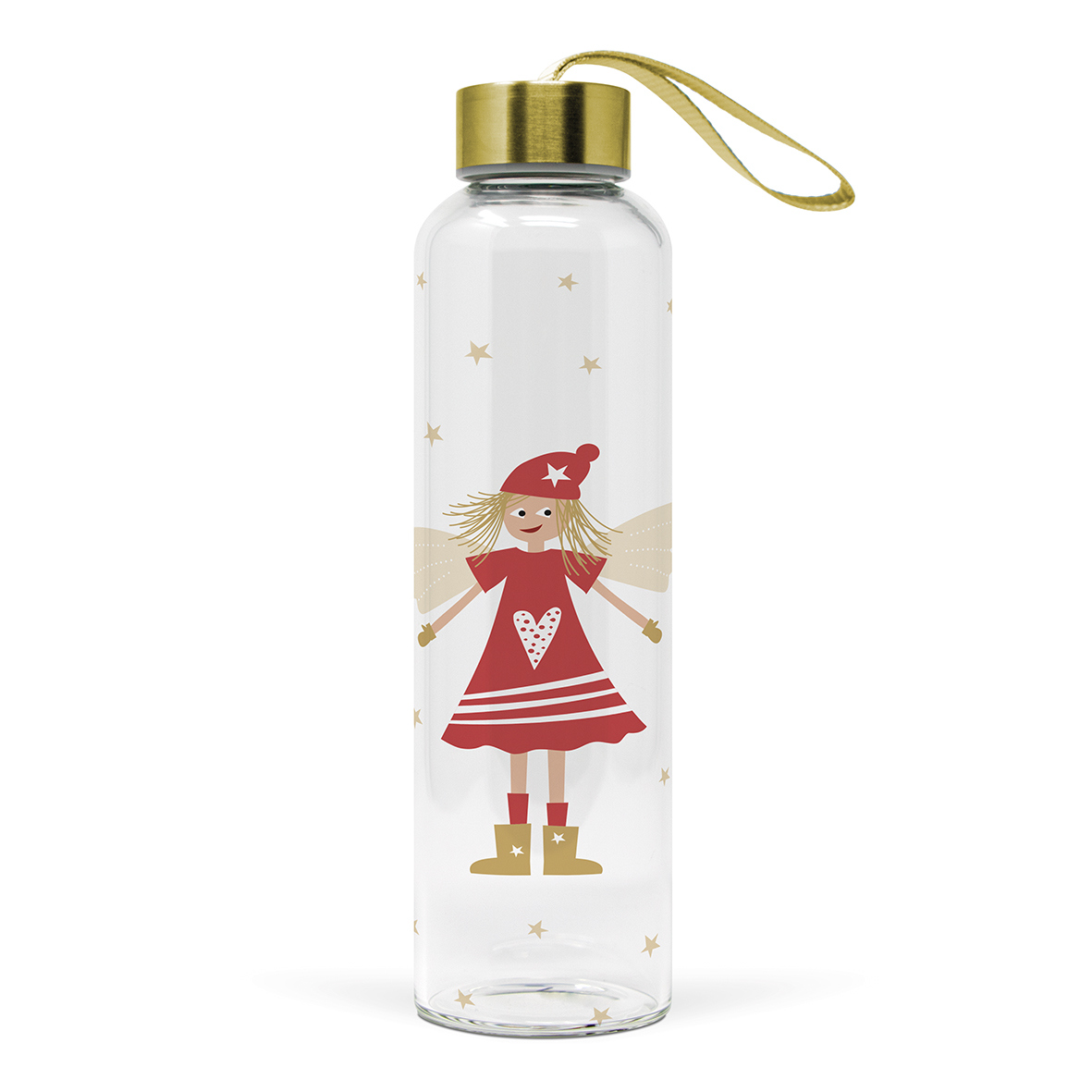 Glass Bottle Lucy red