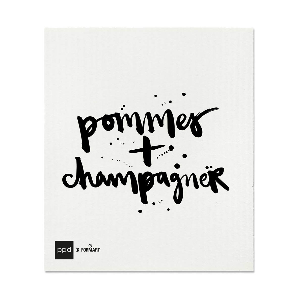 Pommes + Champagner Schwammtuch Pommes + Champagner Schwammtuch