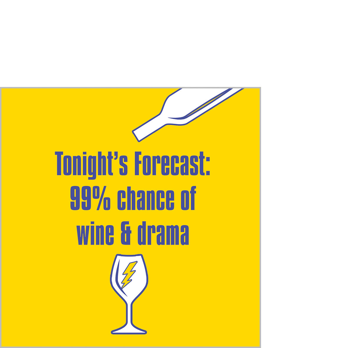 Wine & Drama Napkin 25x25