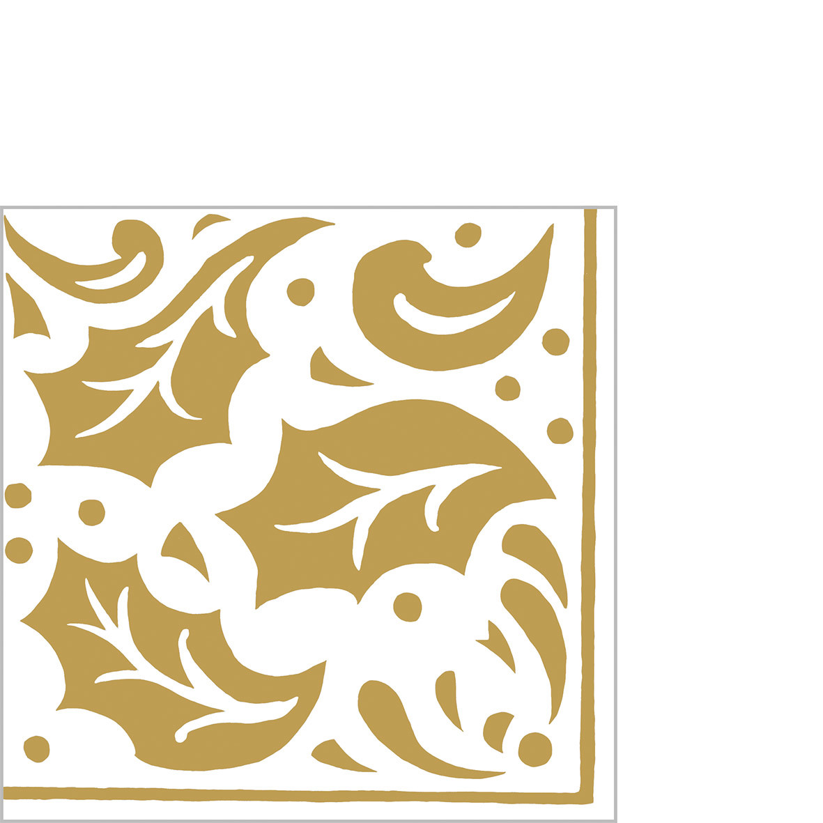 Holly in gold Napkin 25x25