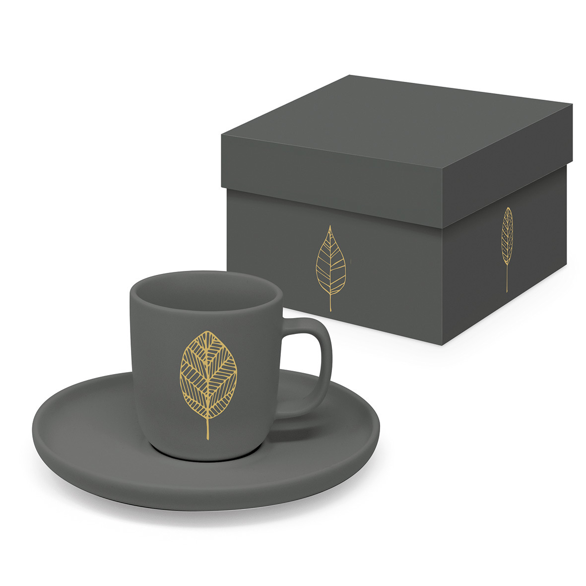 Pure Gold Leaves anthracite Matte Espresso Pure Gold Leaves anthracite Matte Espresso