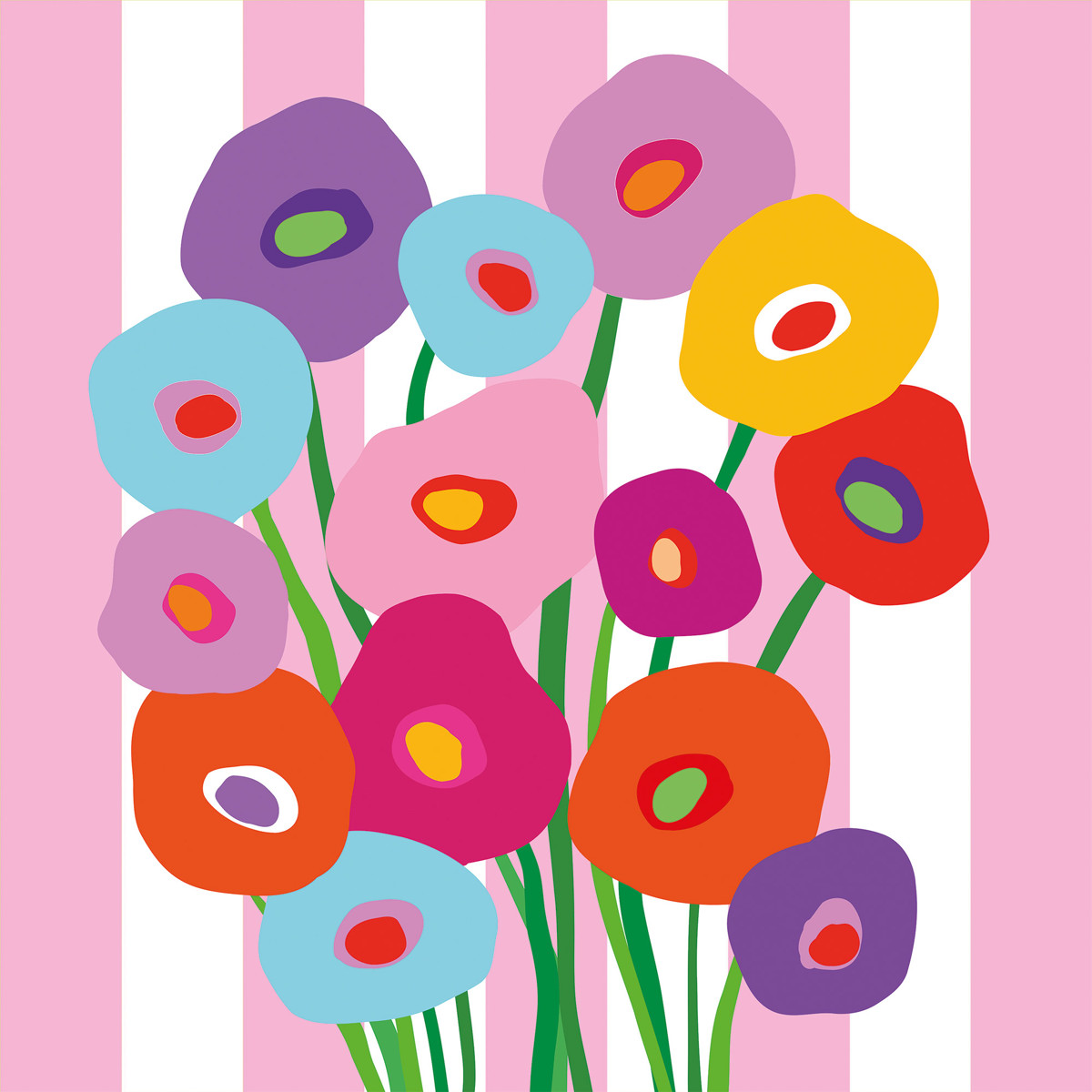 Super Bouquet rosé Napkin 33x33