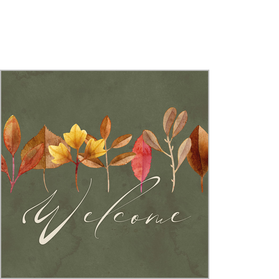 Welcome Leaves Napkin 25x25