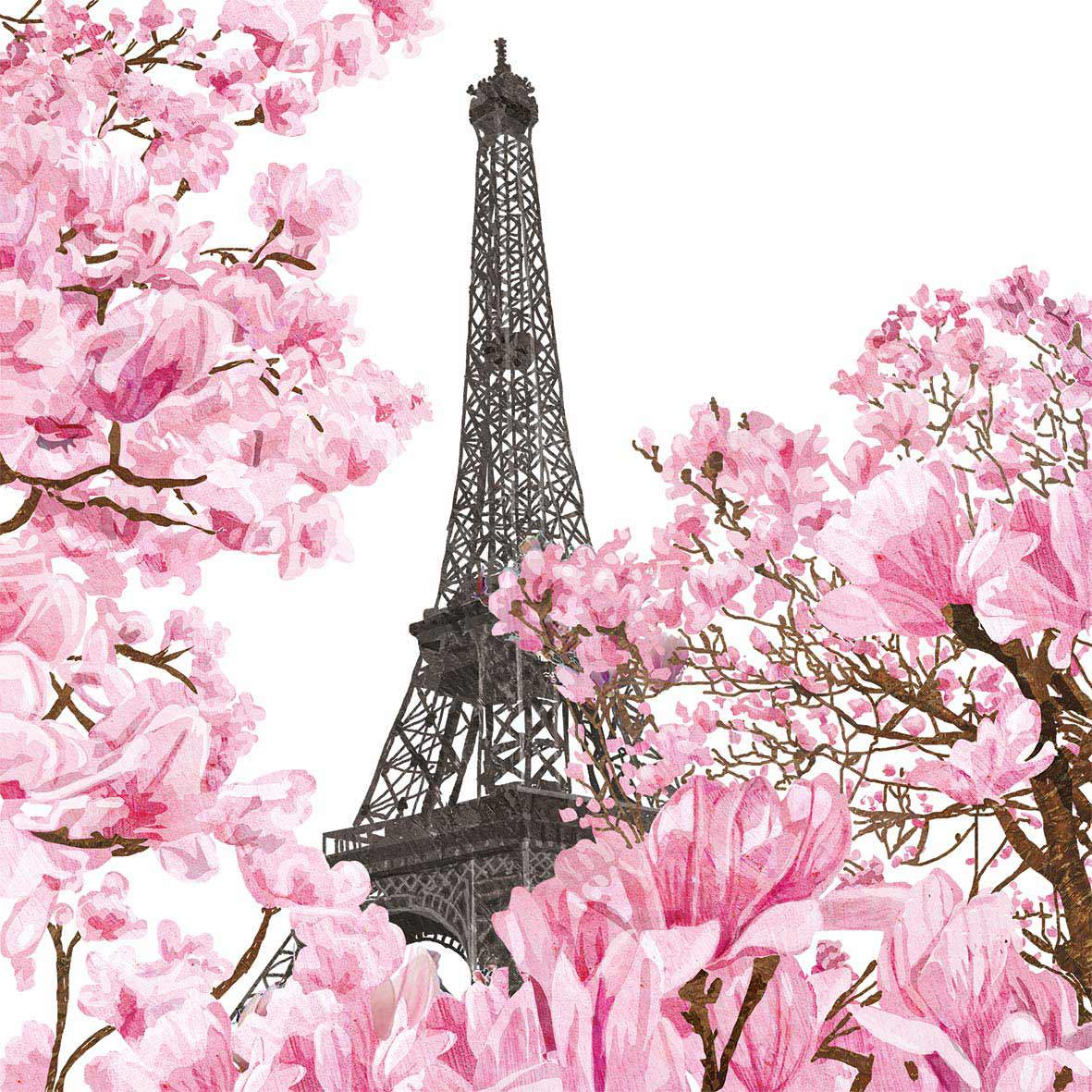 April in Paris Napkin 25x25