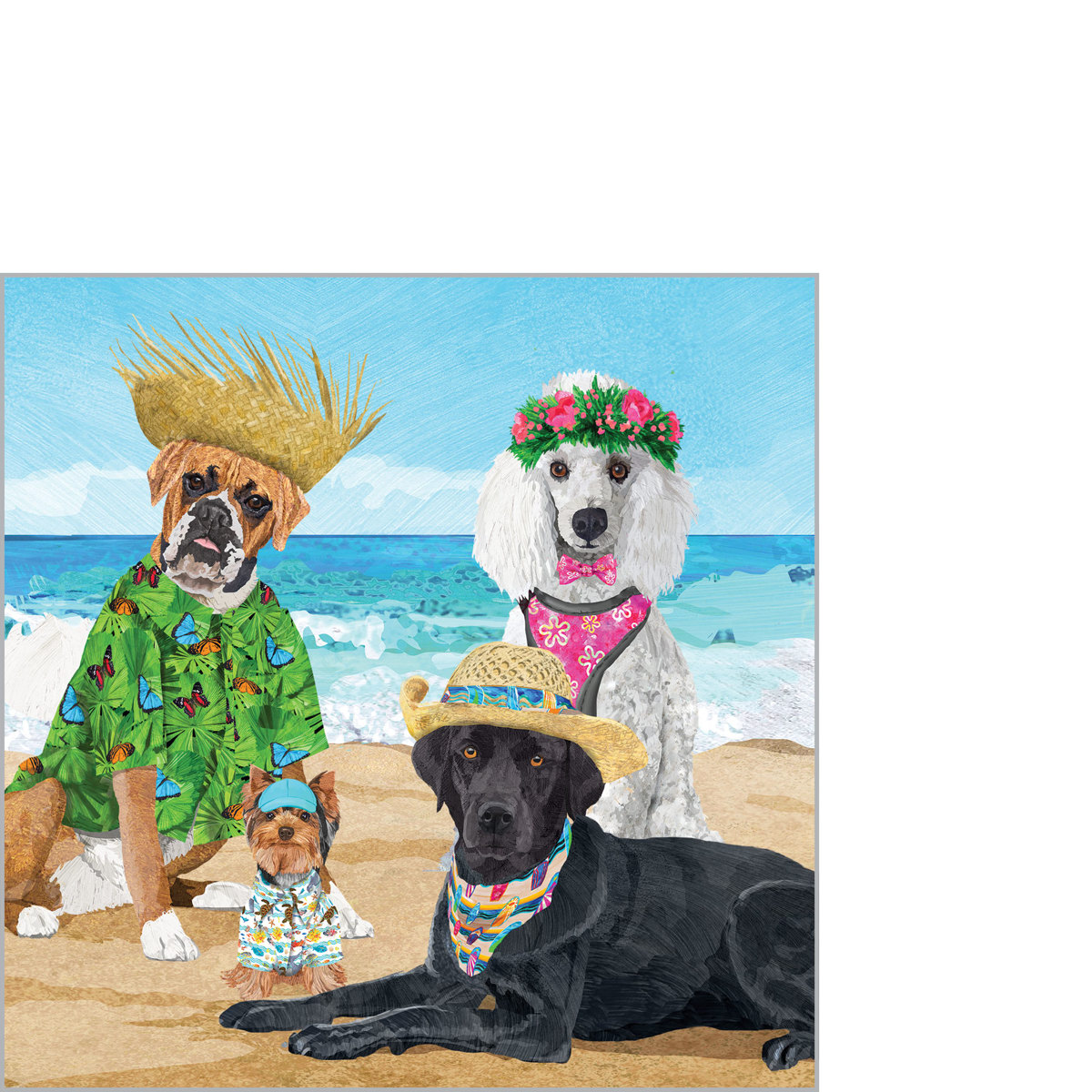 Dogs' Beach Party Napkin 25x25