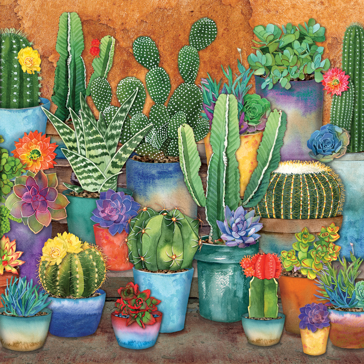 Southwest Succulents Napkin 25x25