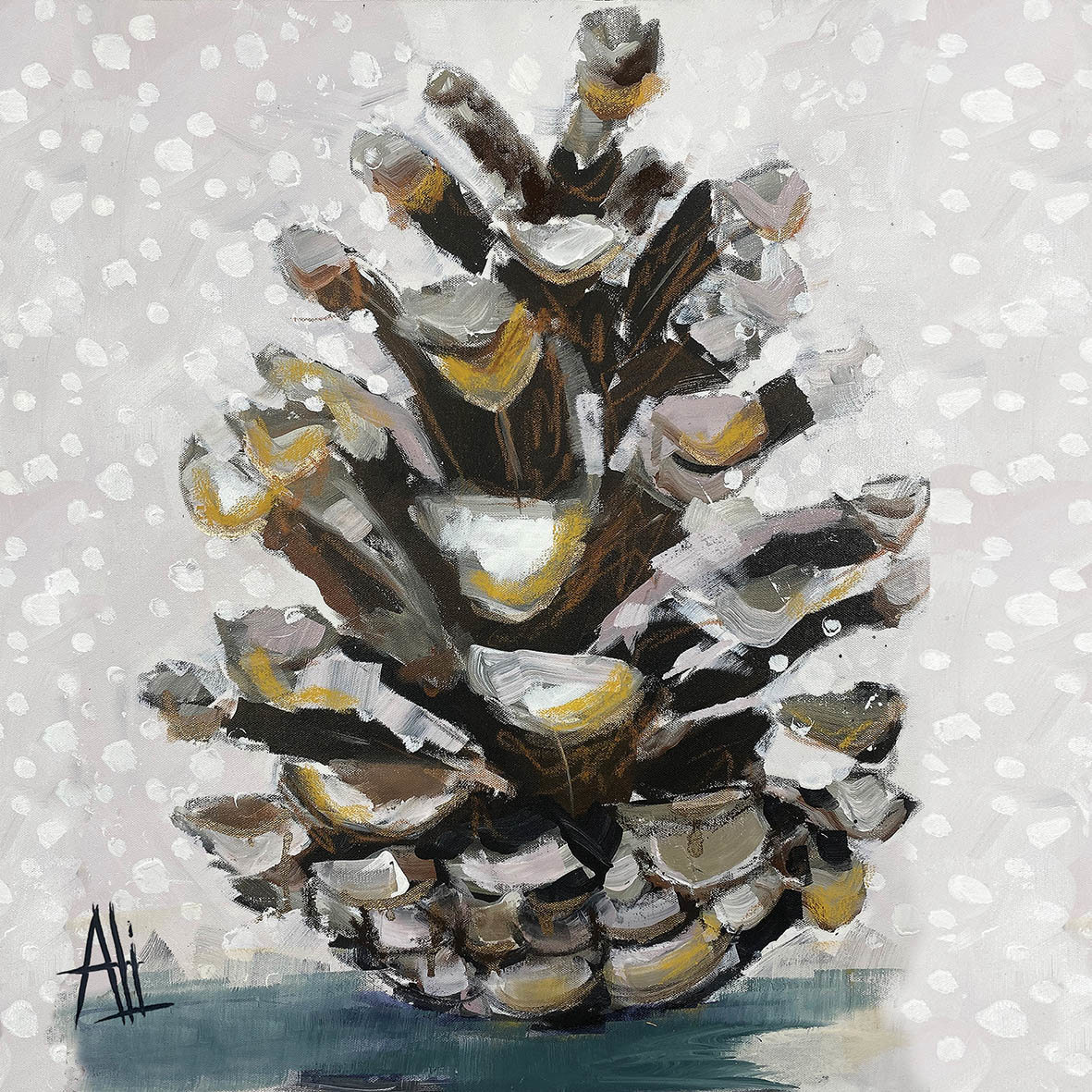 Pinecone Portrait Napkin 25x25 Pinecone Portrait Napkin 25x25