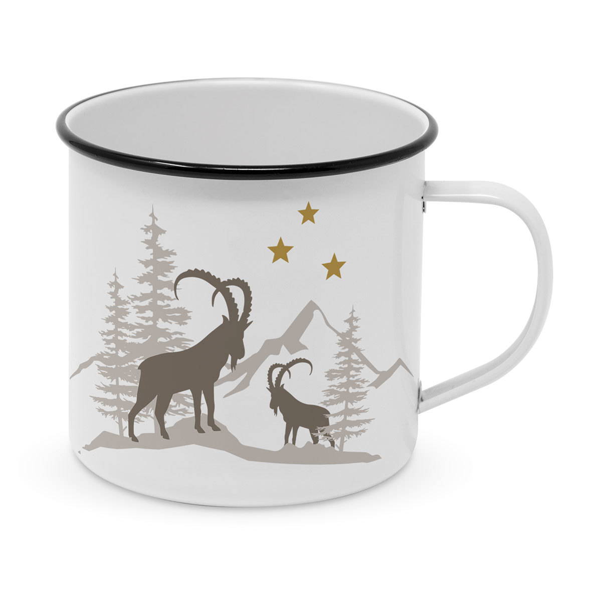 Winter Capricorn Happy Metal Mug Winter Capricorn Happy Metal Mug