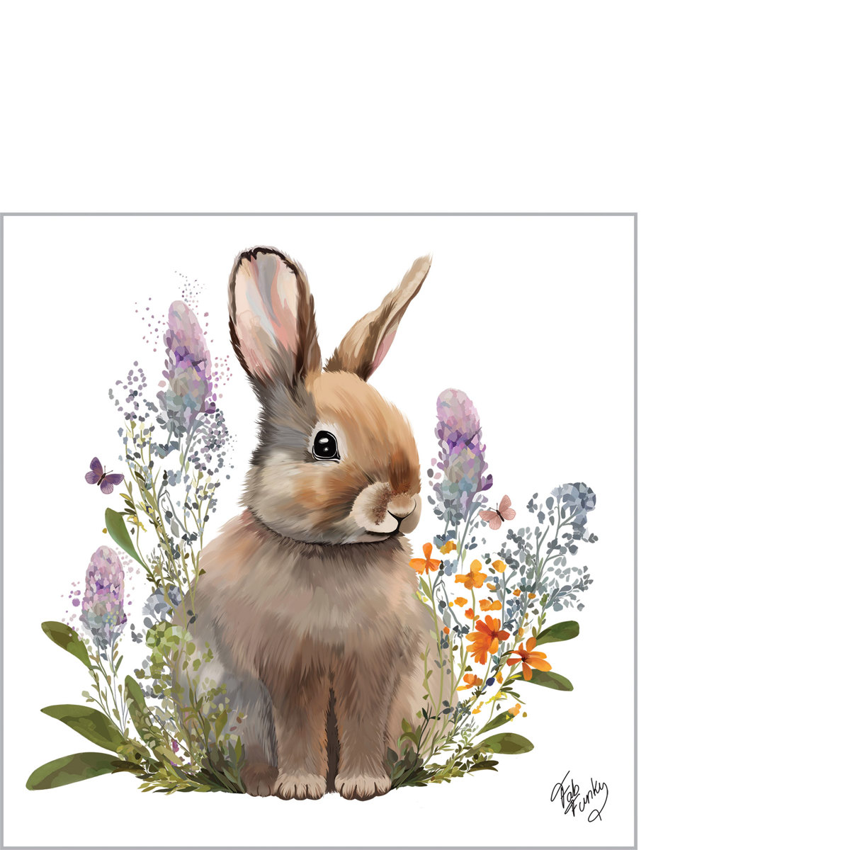 Belle Bunny Napkin 25x25 Belle Bunny Napkin 25x25