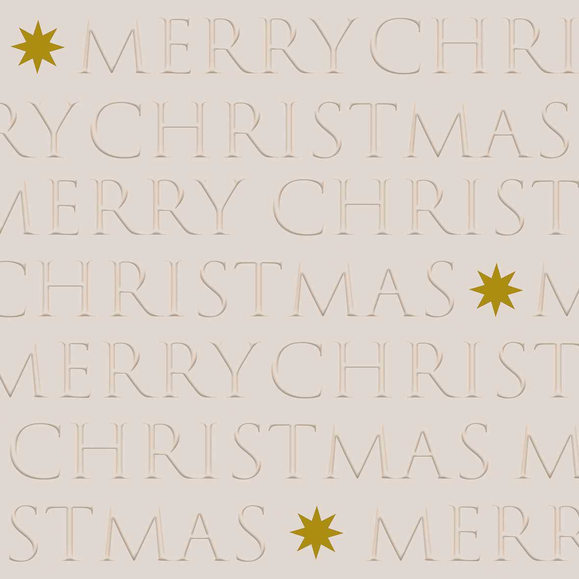 Christmas Letters taupe Napkin 33x33 relief Christmas Letters taupe Napkin 33x33 relief