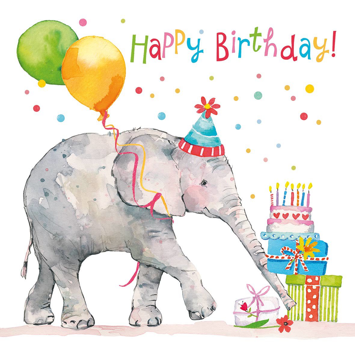 Birthday Elephant 33x33 cm