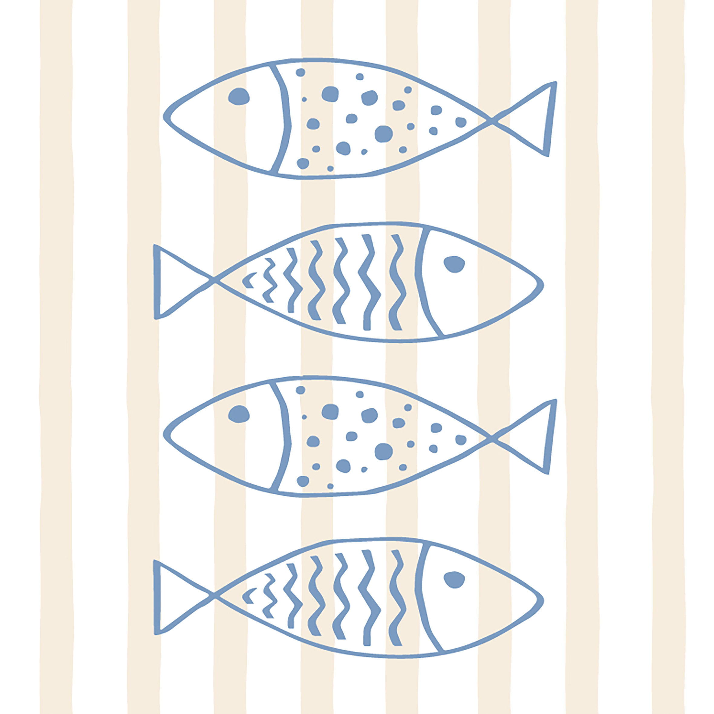 Fishes & Stripes Napkin 33x33