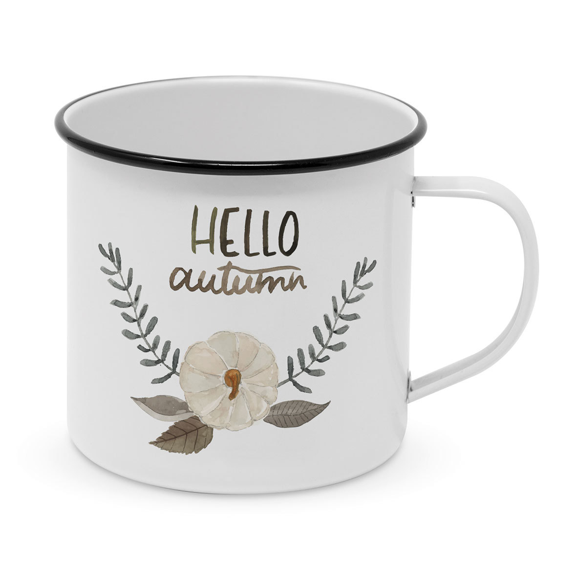 Hello autumn Happy Metal Mug