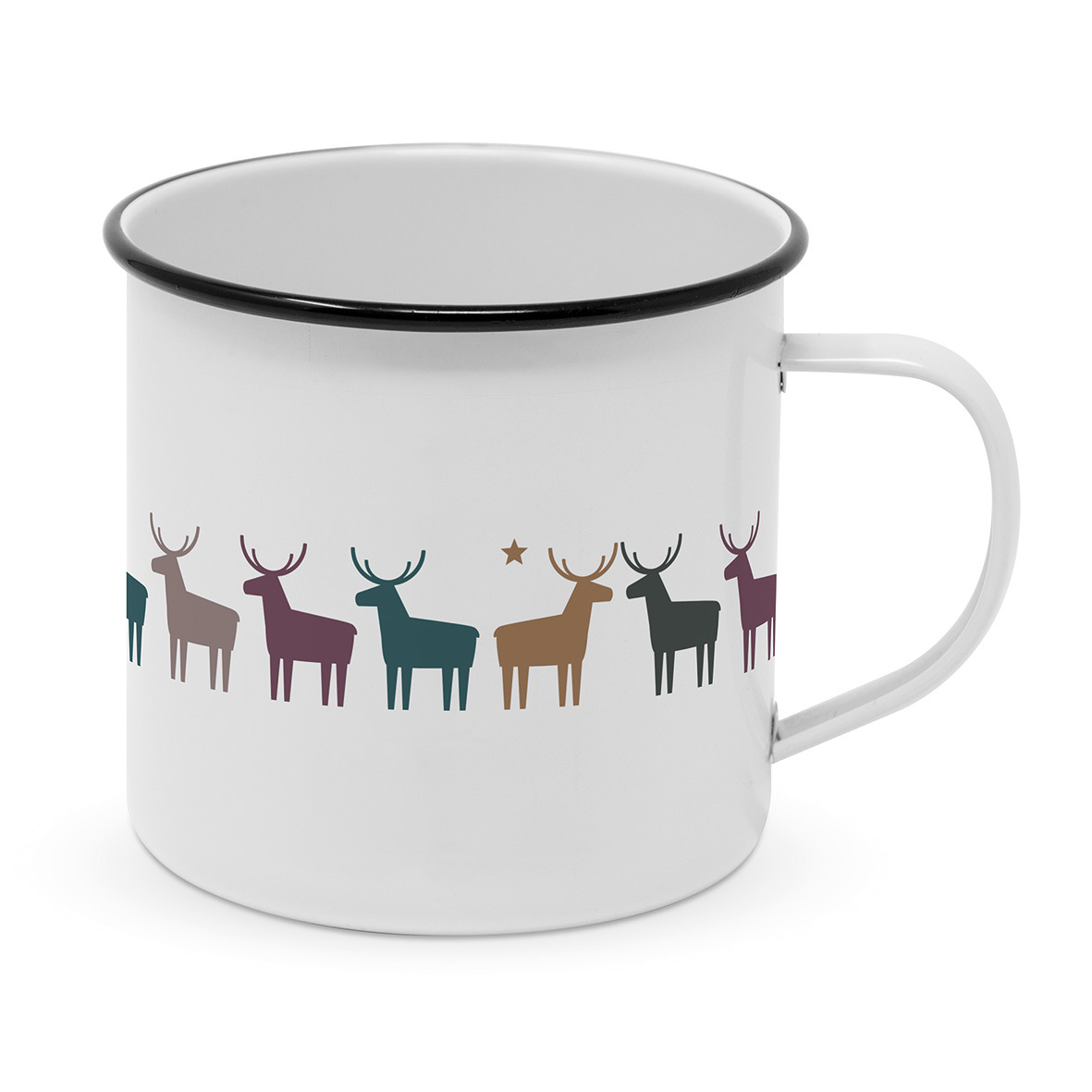 Pure Deers  Happy Metal Mug