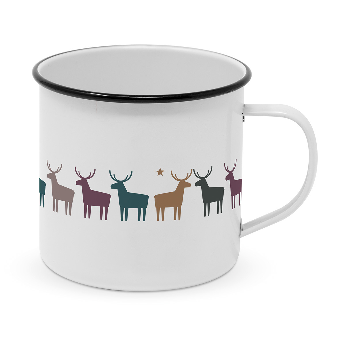 Pure Deers  Happy Metal Mug Pure Deers  Happy Metal Mug