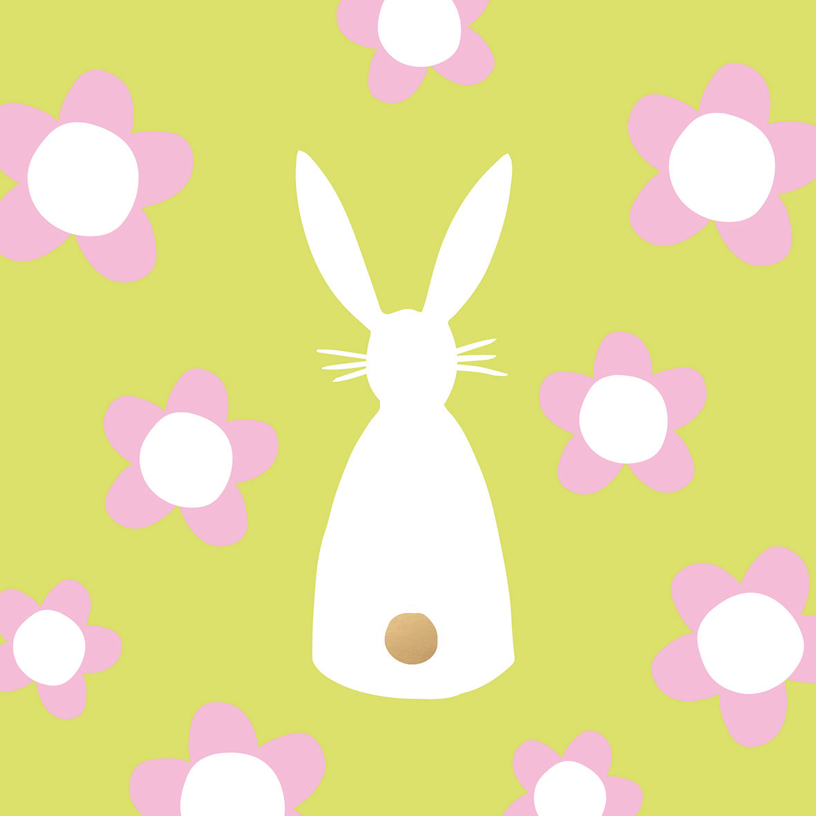 Flower Bunny Napkin 33x33