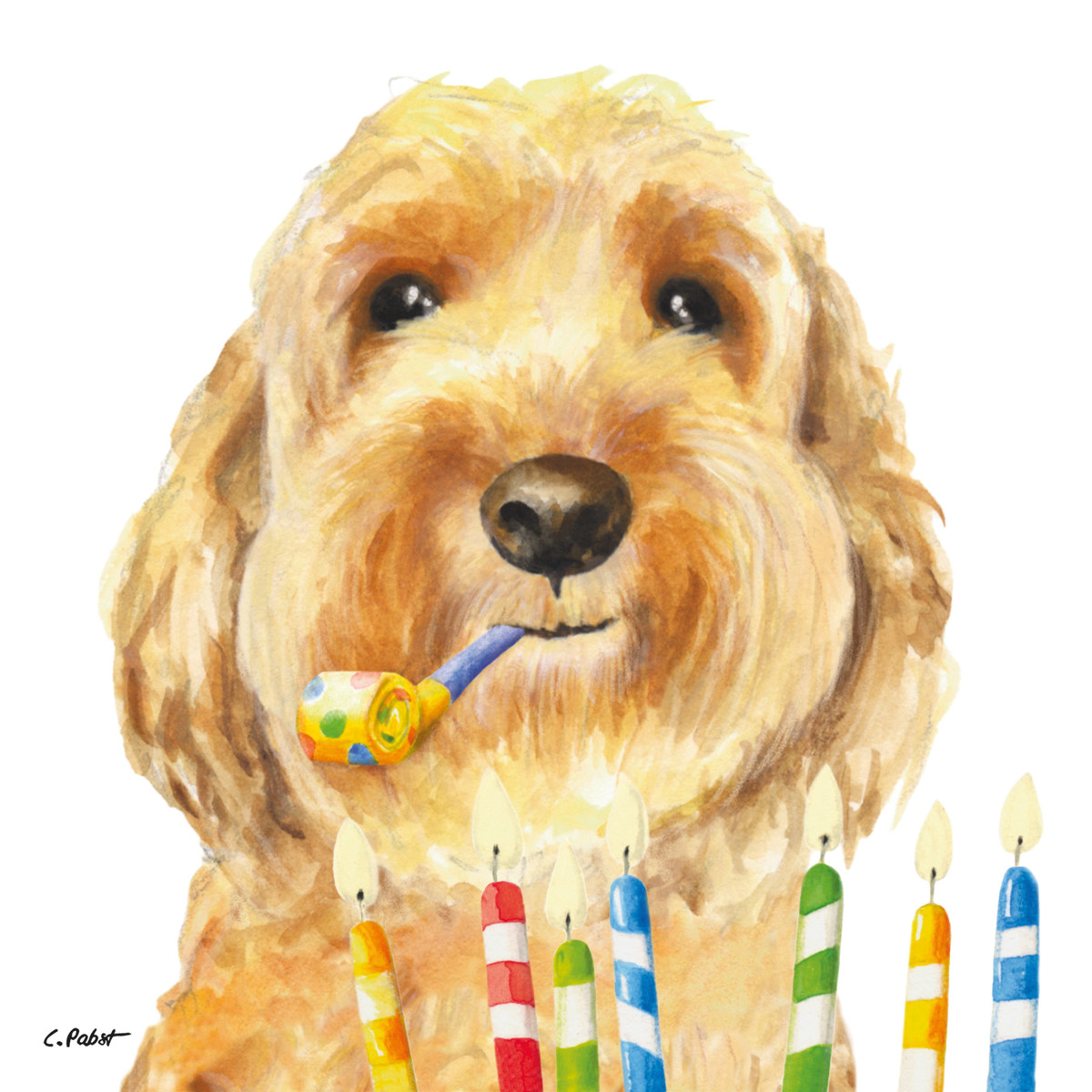 Happy Birthday Dog Napkin 33x33