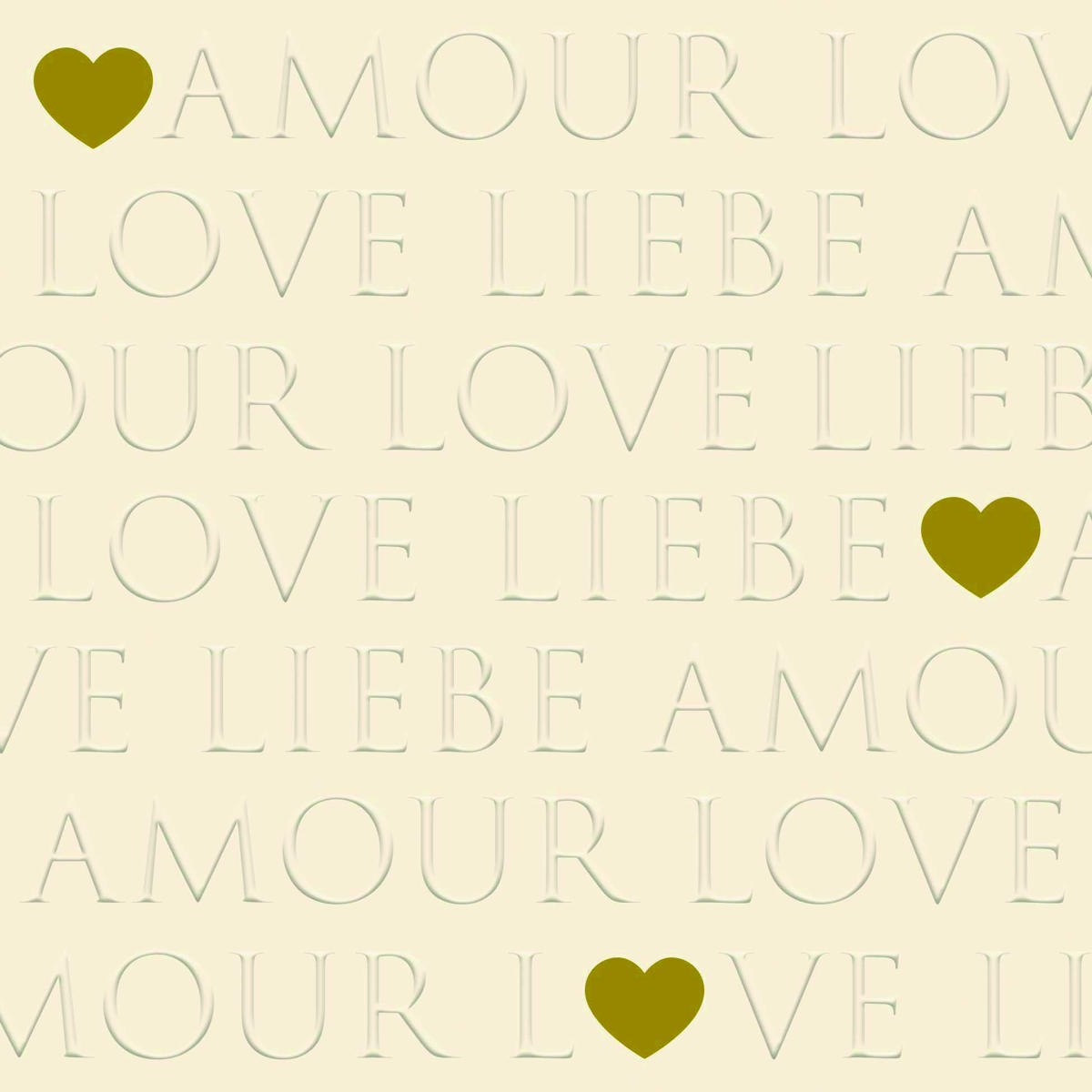 Love Letters off white Napkin 33x33 relief Love Letters off white Napkin 33x33 relief