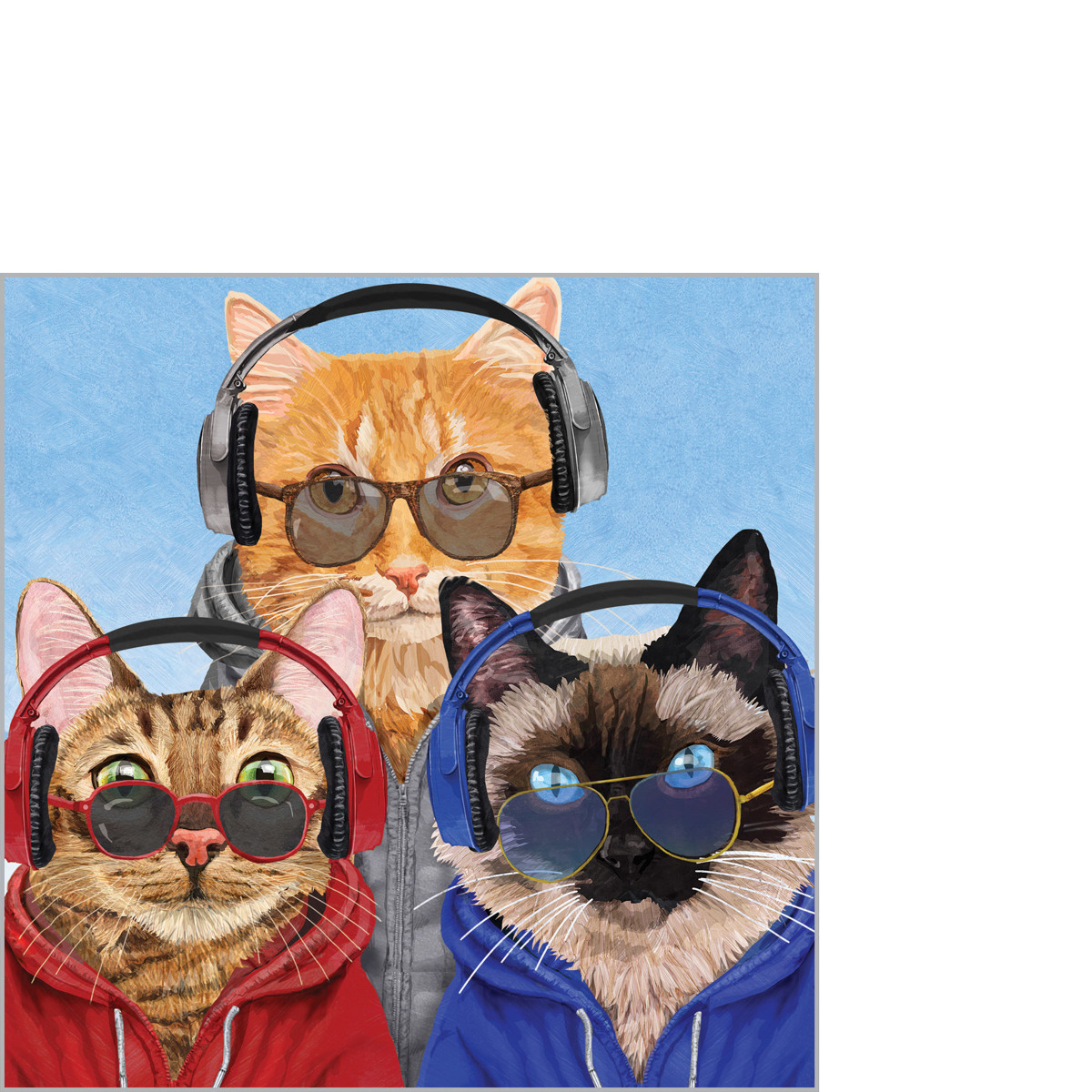 Chillin' Cats Napkin 25x25 Chillin' Cats Napkin 25x25